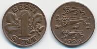 Mynter 1 Sent Estonia UNC -