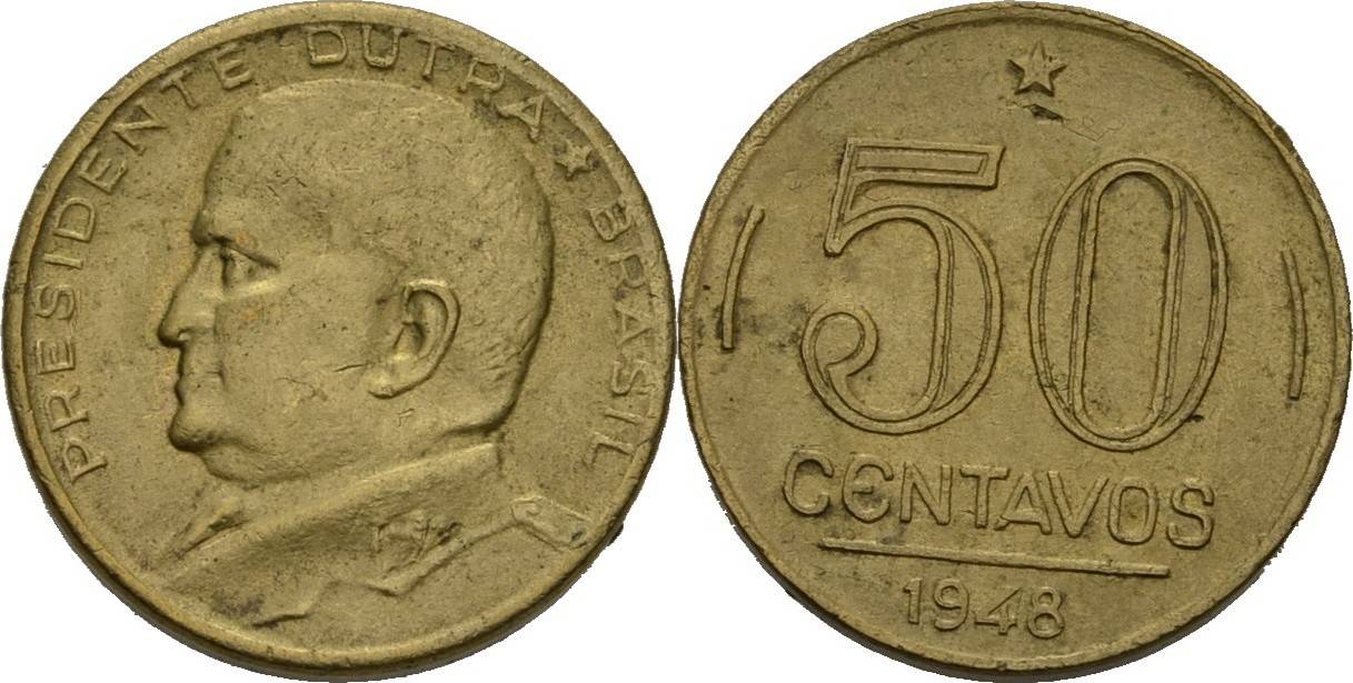 50 centavos 1948 brasilien ch unc