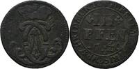 Bistum Münster 3 Pfennige Clemens August von Bayern, 1719-1761 -