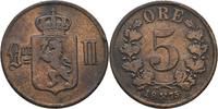 Norwegen 5 Öre Oscar II., 1872-1907 -