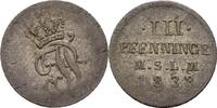 Mecklenburg-Schwerin 3 Pfennig Paul Friedrich, 1837-1842 -