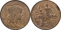 Frankreich 5 Cent 1916 vz+ 125.51 元 含税 ＋  83.67 元 运费