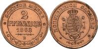 Sachsen Dresden 2 Pfennige Johann, 1854-1873 -
