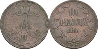 Finnland 10 Penniä 1865 Alexander II. s-ss 83.67 元 含税 ＋  83.67 元 运费