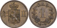 Norwegen 1 Öre Oscar II., 1872-1907 -