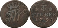 Preussen Berlin 1/4 Stüber 1794 Friedrich Wilhelm II., 1786-1797 f.ss 92.04 元 含税 ＋  83.67 元 运费