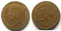 Coins of Monaco 5 Centimes Honoré V (1819-1841) G.102 5 Centimes 1837 MC TB+/TTB -