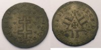 Coins of Lorraine Duchy of Lorraine Léopold I (1690-1729) XXX Deniers 1726 TTB -