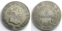 World coins 5 Lire Italy Lucca & Piombino 5 Lire 1805 (Elisa Bonaparte et Felice Baciocchi 1805-1814) TTB/TTB+ -