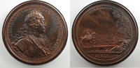 Coins of Lorraine bronze Medals Léopold I (1690-1729) Ferdinand de SAINT-URBAIN Reconstruction des Ponts 1727 bronze 64mm TTB+ -