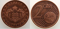 Coins of Monaco 2 Cent Rainier III (1949-2005) G.173 2 Cent Armes des Grimaldi 2001 SUP/FDC -