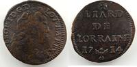 Coins of Lorraine Liard Duchy of Lorraine Léopold I (1690-1729) Liard 1714 TB+/TTB -