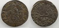 Coins of Lorraine Demi-Gros City of Metz Monnaies de la Cité Demi-Gros au Saint-Etienne agenouillé (date illisible) TTB -