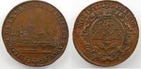 Coins of Lorraine Jeton rond en cuivre Lorraine towns tokens Chambre de ville de Nancy Jeton rond en cuivre 1729 TTB+ -
