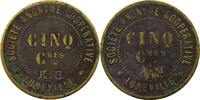 Emergency coins and tokens LUNEVILLE (54) Société Anonyme Coopérative Cinq Cmes Laiton, Rond TB+ -