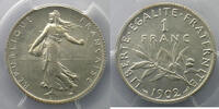 Coins of France 1793-1959 1 Franc 1 Franc G.467 Semeuse 1902 PCGS-MS63 SUP/FDC -