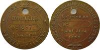 Emergency coins and tokens NEUVES-MAISONS (54) Usines de Neuves-Maisons 1 Hectolitre Houille Laiton, tond percé TTB+/SUP -
