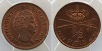 World coins 1/2 Rigsbankskilling Denmark Christian VIII (1839-1848) 1/2 Rigsbankskilling 1842 PCGS-MS64 pr.FDC -