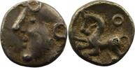 Celtic coins Denier Eduens EDUENS (région de Autun) Denier ou quinaire en argent fourré, à la tête casquée TTB -
