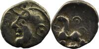 Celtic coins Denier Eduens EDUENS (région de Autun) Denier ou quinaire en argent à la tête casquée, classe III à lannelet devant le front TTB -