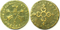 Royal coins of France Louis XIV (1643-1715) G.85 Six deniers dits dardenne 1712 N (Montpellier) TB -