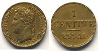 Coins of France 1793-1959 1 Centime 1 Centime G.80 Louis-Philippe I ND(1843-46) Essai de Barre TB+ -