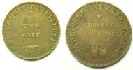 Emergency coins and tokens PARIS (75) Cloître Notre-Dame Une voie Eau clarifiée et dépurée 1809 TB+ -