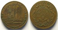 Coins of Lorraine Jeton rond en cuivre Lorraine towns tokens Chambre de ville de Nancy Jeton rond en cuivre 29mm 1733 TB+/TTB -