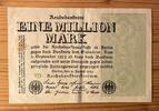 Weimarer Republik 1 Mio. Mark Inflation von 1919/1924 - 9.8.1923 -