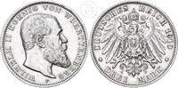 Württemberg 3 Mark 3 Reichsmark König Wilhelm II (1891 bis 1918) -