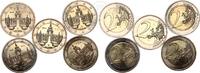Deutschland 5 x 2 Euro 2 € Set ADFGJ - Kronentor des Dresdner Zwingers -