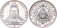 Deutsches Kaiserreich - Sachsen 3 Mark 3 Reichsmark Völkerschlachtdenkmal -