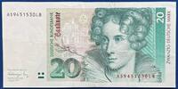 Deutschland BRD 20 Deutsche Mark 20 DM Banknote -