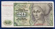 Deutschland BRD 20 Deutsche Mark 20 DM Banknote -