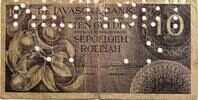 Nederlands-Indië tien gulden 1946 cancelled perforated nietig S 1,045.90 元 含税 ＋  543.87 元 运费