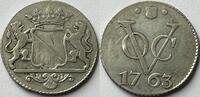 VOC Utrecht duit 1763 struck in silver, very rare date! SS 2,928.52 元 含税 ＋  543.87 元 运费