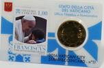 Vatikan 50 Cent Vatikan 50 Cent 2016 OVP Papst Franziskus Coincard 11 mit Briefmarke -