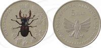 Deutschland 5 Euro BRD 5 Euro 2024 D (München) vz-st Wunderwelt Insekten - Hirschkäfer -