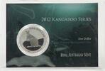 Australien 1 Dollar Australien 1 Dollar 2012 frosted Silber fein Känguru im Blister -