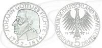 Deutschland 5 DM BRD 5 DM 1964 J Johann Gottlieb Fichte vz -