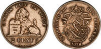 Belgien 2 Centimes 1870 Belgien sehr schön - 20.92 元 含税 ＋  82.84 元 运费