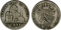 Belgien 2 Centimes 1857 Belgien schön 20.92 元 含税 ＋  82.84 元 运费