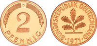 Deutschland 2 Pfennig 1971 Deutschland Polierte Platte 75.30 元 含税 ＋  82.84 元 运费