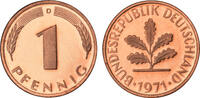 Deutschland 1 Pfennig 1971 Deutschland Polierte Platte 75.30 元 含税 ＋  82.84 元 运费