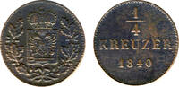 Schwarzburg-Rudolstadt 1/4 Kreuzer 1840 Schwarzburg-Rudolstadt sehr schön 125.12 元 含税 ＋  82.58 元 运费