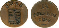 Sachsen-Weimar-Eisenach, Herzogtum 1 1/2 Pfennig Sachsen-Weimar-Eisenach, Herzogtum -