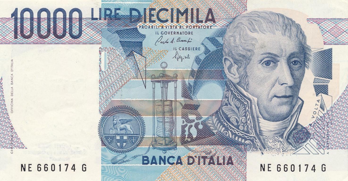 10000 lire 1984 italien geldschein banknote italia