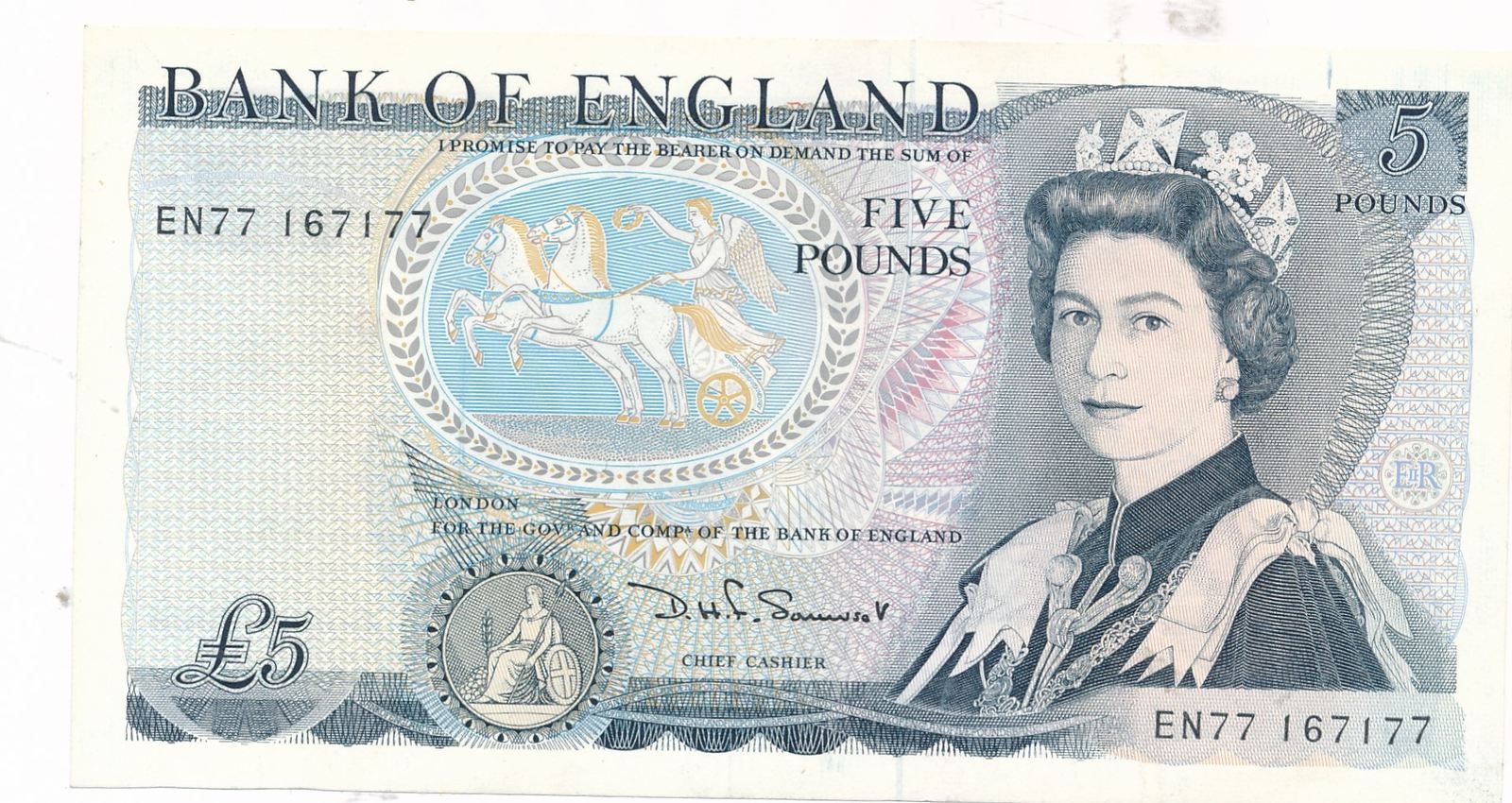 5 pounds 1982-88 grobritannien geldschein banknote england five