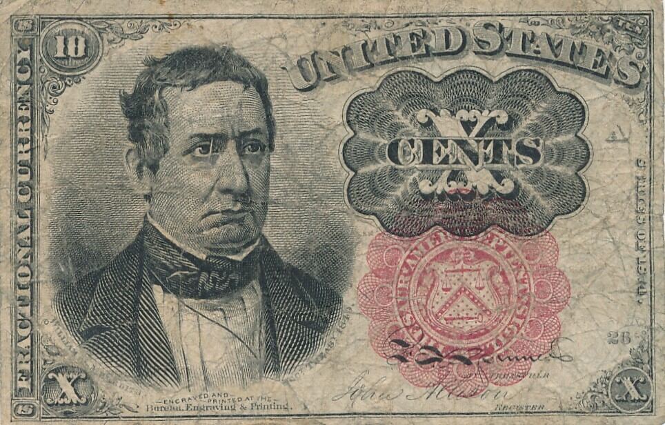 USA - Vereinigte Staaten v. Amerika 10 Cents 1874-1875 Fifth Issue, W ...