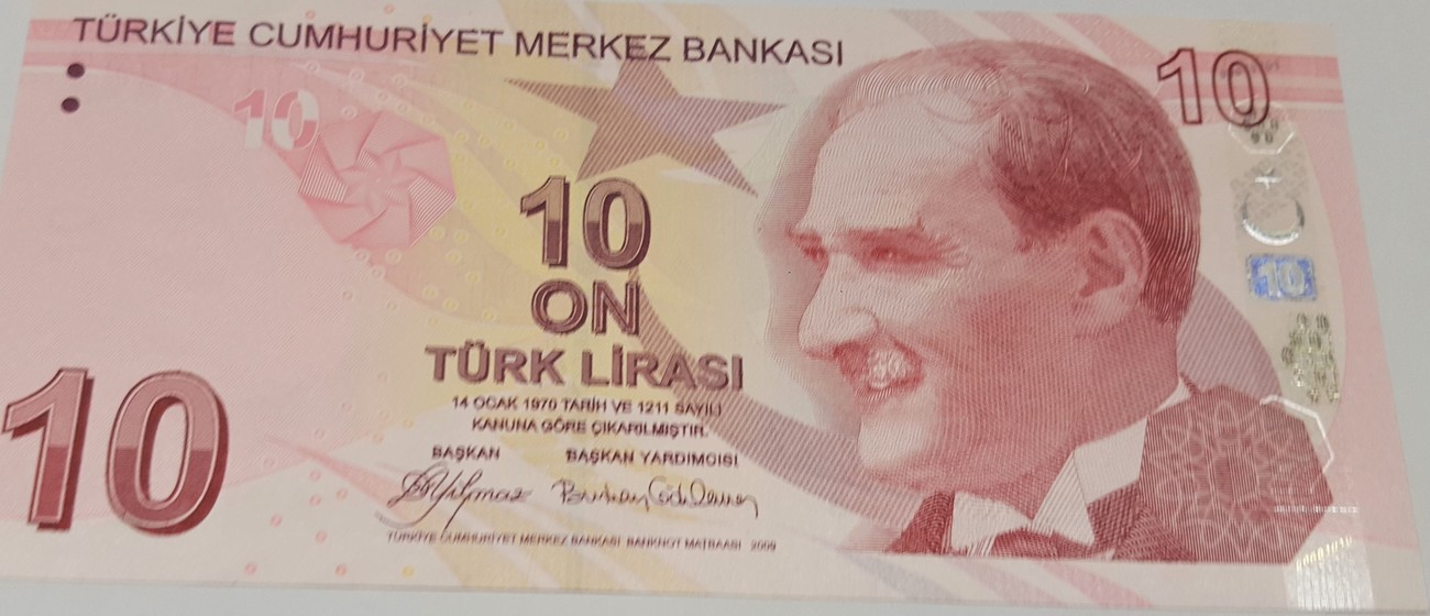 10 lira 2009 türkei geldschein banknote on türk lirasi